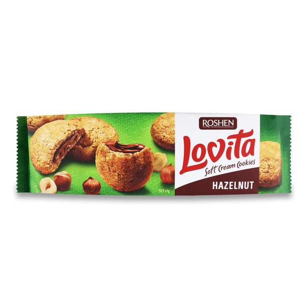 Печиво здобне Lovita Soft Cream Cookies hazelnut 127г
